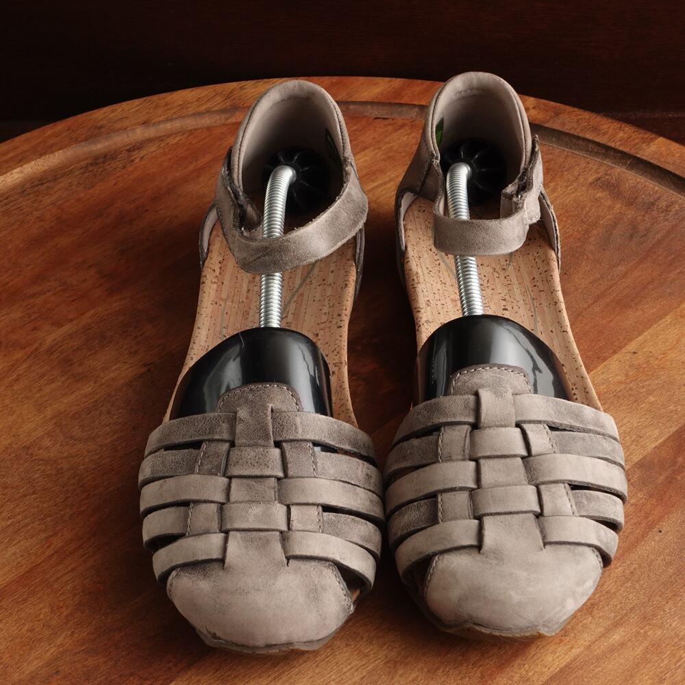 Ahnu Sandals Womens Size 9 Taupe Malini Leather Strappy Fisherman Coastal Shoes - Picture 3 of 15
